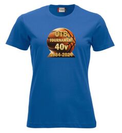 OTB 40v juhlavuoden T-paita sininen, naisten leikkauksella