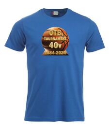 OTB 40v juhlavuoden T-paita sininen, unisex leikkauksella