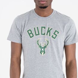 New Era Milwaukee Bucks Regular T-Paita harmaa