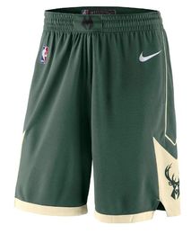 Nike Milwaukee Bucks Icon Swingman shortsit junior tummanvihreä