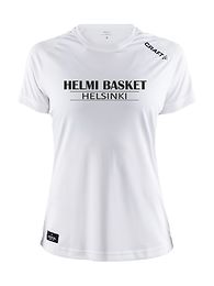Helmi Basket Craft tekninen t-paita valkoinen naisten leikkaus