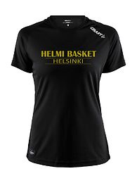 Helmi Basket Craft tekninen t-paita musta naisten leikkaus