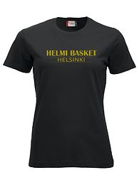 Helmi Basket t-paita musta naisten leikkaus