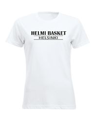 Helmi Basket t-paita valkoinen naisten leikkaus
