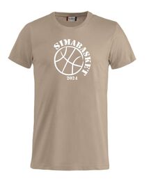 Sima Basket 24 T-paita Latte, aikuisten unisex malli