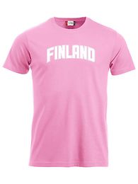 FINLAND Lasten T-paita pinkki valkosella painatuksella