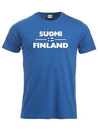SUOMI-FINLAND "Lippu" Lasten T-paita sininen
