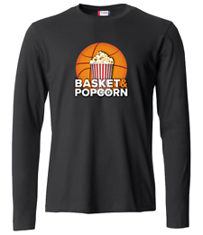 Basket & Popcorn t-paita pitkähihainen