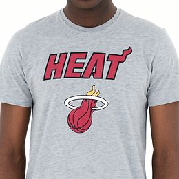 New Era Miami Heat Logo t-paita harmaa