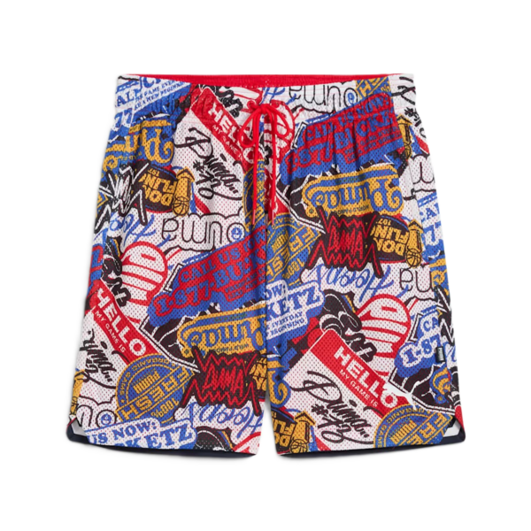 Puma Hooper AOP 7 tuuman Koripallo Kääntöshortsit punainen